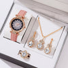 Women's Casual Quartz Watch With Round Dial Pin Buckle Imitation Leather Strap And Alloy Case