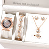 Women's Casual Quartz Watch With Round Dial Pin Buckle Imitation Leather Strap And Alloy Case