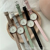 Women's Casual Round Alloy Case Quartz Watch With Ordinary Glass Mirror And Ins Style