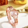 Women's Casual Simple Round Quartz Watch With Stainless Steel Belt And Alloy Case