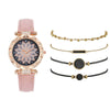 Women's Casual Sports Outdoor Watch Set Alloy Case And Strap Mineral Reinforced Glass Mirror Round Dial