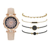 Women's Casual Sports Outdoor Watch Set Alloy Case And Strap Mineral Reinforced Glass Mirror Round Dial