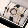 Women's Casual Sports Outdoor Watch Set Alloy Case And Strap Mineral Reinforced Glass Mirror Round Dial