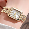 Women's Casual Square Alloy And Stainless Steel Band Fashion Quartz Watch