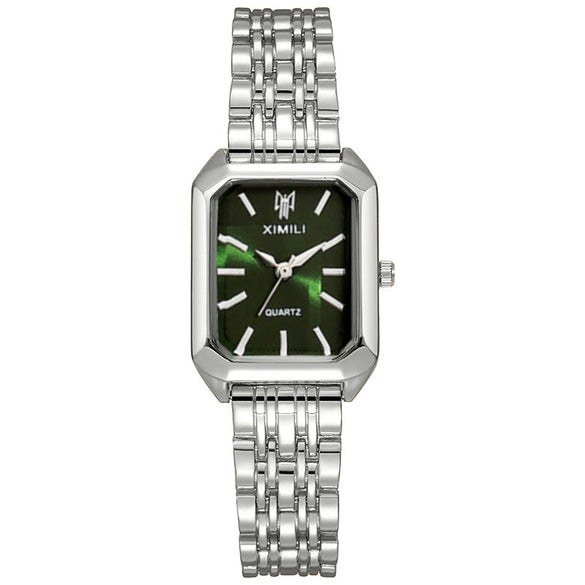 Women's Casual Square Alloy And Stainless Steel Band Fashion Quartz Watch