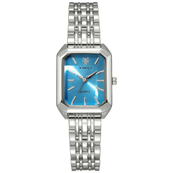 Women's Casual Square Alloy And Stainless Steel Band Fashion Quartz Watch