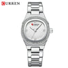 Women's Casual Square Dial Quartz Watch With Alloy Band And Rhinestones