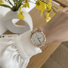 Women's Casual Square Quartz Watch Alloy Case Ordinary Glass Mirror