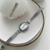 Women's Casual Square Quartz Watch With Alloy Case And Mesh Band