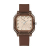 Women's Casual Square Silicone Band Alloy Case Stainless Steel Buckle Quartz Watch