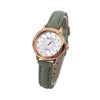 Women's Casual Student Quartz Belt Watch Diamondencrusted Sun Pattern Alloy Buckle Imitation Leather Strap Round Dial