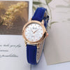 Women's Casual Student Quartz Belt Watch Diamondencrusted Sun Pattern Alloy Buckle Imitation Leather Strap Round Dial
