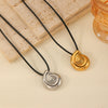 Women's Casual Style Geometric Conch Titanium Steel And Stainless Steel Necklace With Electroplating And O Shaped Chain