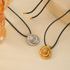 Women's Casual Style Geometric Conch Titanium Steel And Stainless Steel Necklace With Electroplating And O Shaped Chain