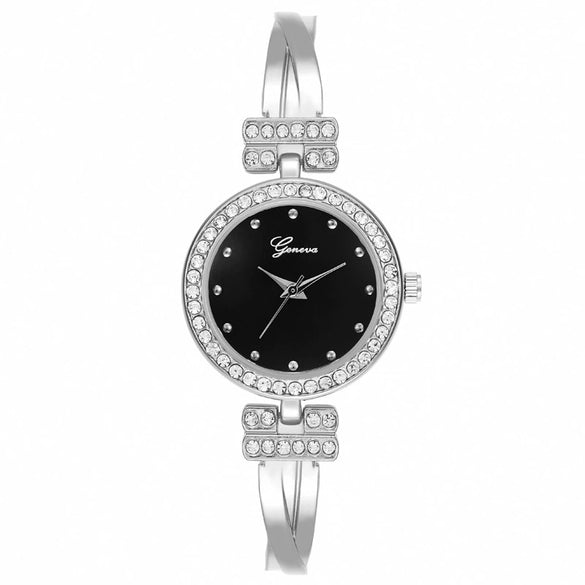 Women's Casual Versatile Alloy Watch With Round Dial And Stainless Steel Clasp