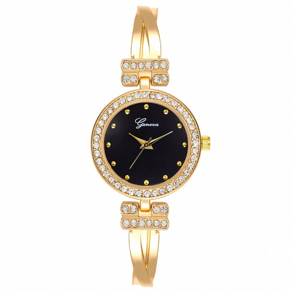 Women's Casual Versatile Alloy Watch With Round Dial And Stainless Steel Clasp