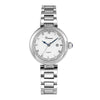 Women's Casual Vintage Watch With Diamondencrusted Alloy Case Stainless Steel Buckle Genuine Leather Strap Round Dial