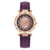 Women's Casual Watch Bracelet Suit Alloy Case Imitation Leather Strap Round Dial