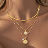Women's Chic Minimalist Copper Three Piece Necklace Set With Starfish Shell And Pearl Pendant Electroplated Regular Chain Jewelry