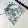 Women's Chiffon Geometric Triangle Scarf With Tie Dye Pattern And Elastic Band For Wrap Or Hair Band Use