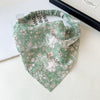 Women's Chiffon Geometric Triangle Scarf With Tie Dye Pattern And Elastic Band For Wrap Or Hair Band Use