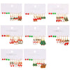 Women’s Christmas Alloy Drop Earrings Set With Santa Claus Christmas Tree Gift Box Elk And Other Festive Motifs Electroplated Design