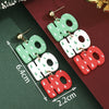 Women's Christmas Alloy Drop Earrings With Zircon Accents And Electroplated Holiday Hat Tree Elk And Gingerbread Man Designs