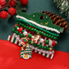 Women's Christmas Beaded Stack Bracelet With Dripping Oil Snowflake Santa Bell Elk And Christmas Tree Charms