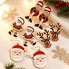 Women's Christmas Cartoon Earrings Alloy Electroplated Holiday Character Reindeer And Gift Designs With Steel Ear Needles