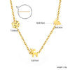 Women's Christmas Deer Pendant Necklace Stainless Steel Titanium Steel Electroplated Festive Animal Clavicle Chain Jewelry