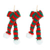 Women's Christmas Earrings With Mini Knitted Hat And Scarf Charms Geometric Festive Fabric Design Handknitted Holiday Jewelry