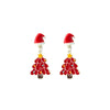Women’s Christmas Elk Bell Bow And Snowflake Earrings Electroplated Alloy Jewelry With Stainless Steel Ear Needles