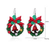 Women's Christmas Elk Bell Drop Earrings Electroplated Alloy Holiday Animal Jewelry With Stainless Steel Posts