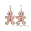Women's Christmas Elk Bell Drop Earrings Electroplated Alloy Holiday Animal Jewelry With Stainless Steel Posts