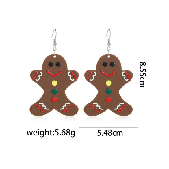 Women's Christmas Elk Bell Drop Earrings Electroplated Alloy Holiday Animal Jewelry With Stainless Steel Posts
