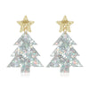 Women's Christmas Elk Bell Drop Earrings Electroplated Alloy Holiday Animal Jewelry With Stainless Steel Posts