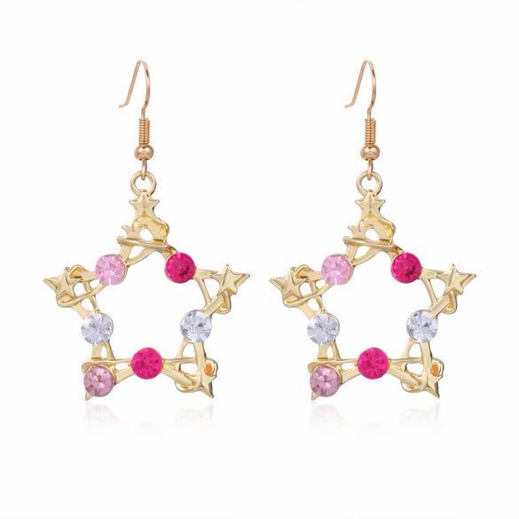 Women's Christmas Elk Bell Drop Earrings Electroplated Alloy Holiday Animal Jewelry With Stainless Steel Posts