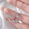 Women's Christmas Heart Snowflake Snowman Pendant Necklace With Copper Zirconia Inlay And Ochain Festive Jewelry