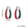 Women's Christmas Santa Claus And Elk Drop Earrings Exaggerated Colorful Rhinestone Alloy Electroplated Ear Hooks
