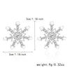 Women's Christmas Snowflake Drop Earrings With Diamond Accents Alloy Electroplated Retro Holiday Jewelry
