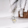 Women's Christmas Snowman Pendant Necklace With Geometric Zirconia Inlay And Oshaped Chain Copper Jewelry