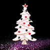 Women's Christmas Tree Brooch Alloy Pin With Dripping Oil Finish And Artificial Gemstone Embellishments