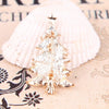 Women's Christmas Tree Brooch Alloy Pin With Dripping Oil Finish And Artificial Gemstone Embellishments