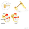 Women's Christmas Tree Earrings Cute Simple Festival Design Stainless Steel Electroplated Earrings For Holiday And Winter Styling