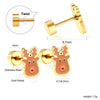 Women's Christmas Tree Earrings Stainless Steel Electroplated Geometric Holiday Fashion Jewelry