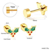 Women's Christmas Tree Earrings Stainless Steel Electroplated Geometric Holiday Fashion Jewelry