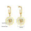 Women's Christmas Tree Earrings Stainless Steel Electroplated Geometric Holiday Fashion Jewelry