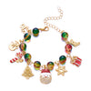 Women's Christmas Tree Pendant Bracelet With Colorful Beads Electroplated Alloy Jewelry In A Festive Fashion Style