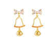 Women's Christmas Tree Snowflake Hoop Earrings Alloy Electroplated Holiday Jewelry With Stainless Steel Ear Posts