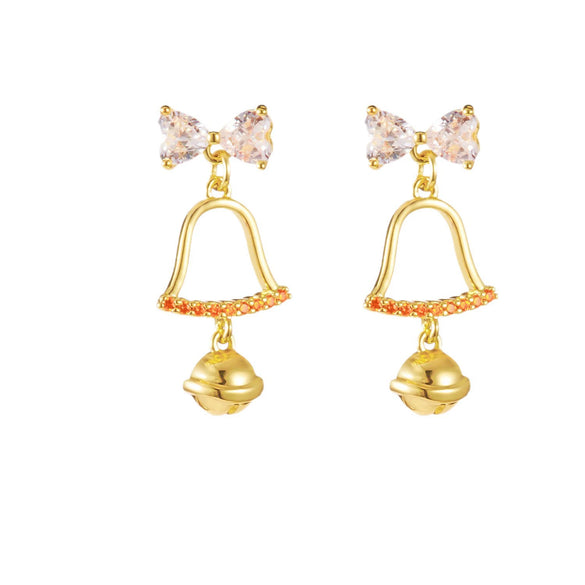 Women's Christmas Tree Snowflake Hoop Earrings Alloy Electroplated Holiday Jewelry With Stainless Steel Ear Posts